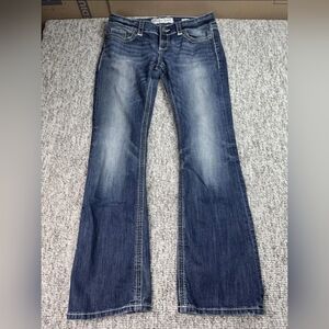 BKE Women's Boot Cut Jeans in Dark Blue